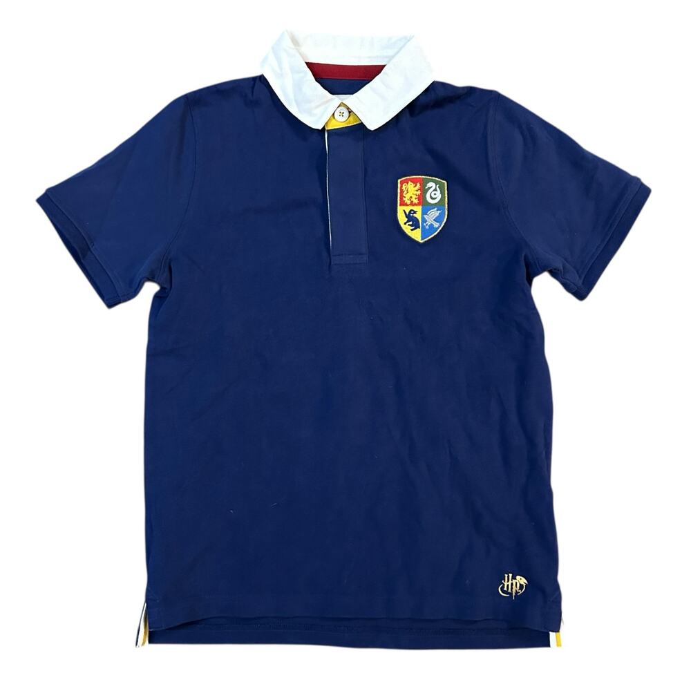Mini Boden Harry Potter Hogwarts House Rugby Polo Shirt Kids 11/12 Blue Sporty